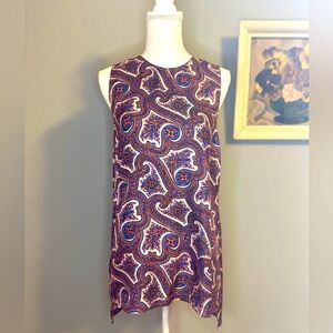 Theory Silk Paisley Tunic Medium